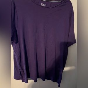 Lot of 2 shirts. Plain purple 1x and brown 2x